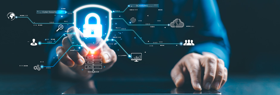 Man pointing to lock